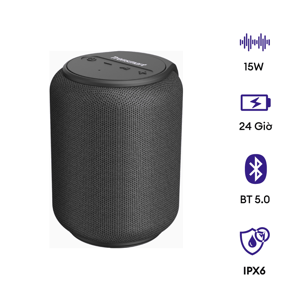 Tronsmart Element T6 Mini - Loa Bluetooth mini 15W chống nước IPX6 pin 24 giờ 1 Tronsmart Element T6 Mini - Loa Bluetooth mini 15W chống nước IPX6 pin 24 giờ