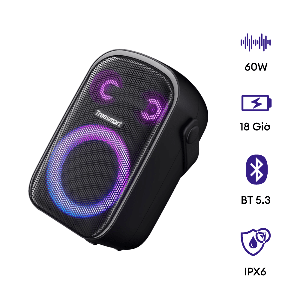 Tronsmart Halo 100 - Loa Bluetooth Siêu Bass, Âm Nhạc Sôi Động Cho Mọi Buổi Tiệc 3 Tronsmart Halo 100 - Loa Bluetooth Siêu Bass, Âm Nhạc Sôi Động Cho Mọi Buổi Tiệc